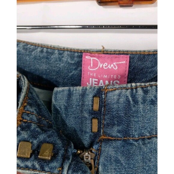 Drew The Limited Women Wide Leg Low Rise Straight Cropped Denim Pants Size 8 - Picture 10 of 12